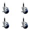 Service Caster 3'' Solid Poly Swivel 3/4'' Expanding Stem Caster Set with Brake, 4PK SCC-EX20S314-SPUS-TLB-34-4 - alternate 1